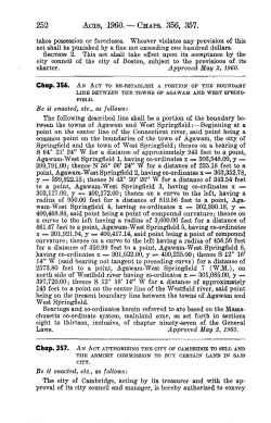 252 ACTS, 1960. &mdash; CHAPS. 356, 357. takes possession or