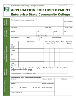 Enterprise State Application - Alabama Community College System