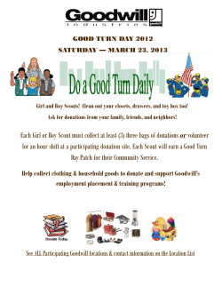 Each Girl or Boy Scout must collect at least (3) three bags of