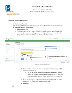 Exercise: Keyword Research - Precision Marketing Group