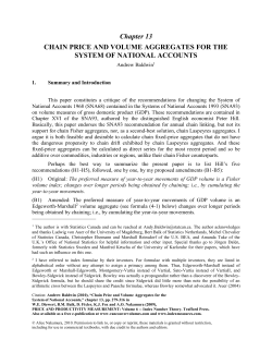 chain price and volume aggregates for the