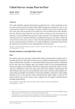 Client-Server versus Peer-to-Peer