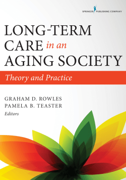 Long-Term Care in an Aging Society: Theory and