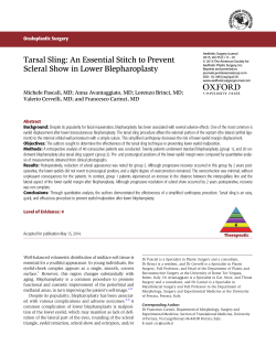 Tarsal Sling: An Essential Stitch to Prevent Scleral Show in Lower
