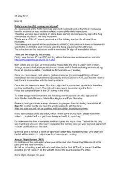 25 May 2012 Dear all Daily Inspection (DI) training and sign off As I