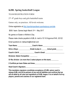 KJBL Spring basketball League - Kirkwood Jr Basketball League