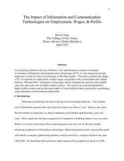 Davis Craig, &ldquo;The Impact of Information and Communication