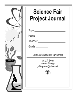 Microsoft Word - Science Fair Project Journal.doc