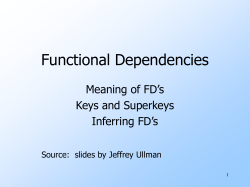 Functional Dependencies