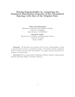 Testing Exponentiality by comparing the Empirical Distribution