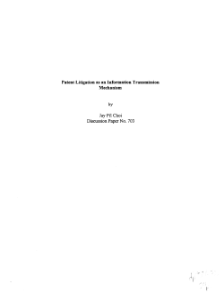 Patent Litigation as an Information Transmission Mechanism by Jay