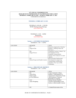 15th ANNUAL CONFERENCE ON RESEARCH ON