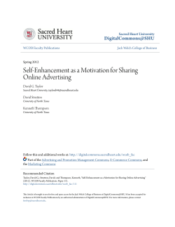 Self-Enhancement as a Motivation for Sharing Online Advertising