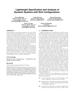 Lightweight Specification and Analysis of Dynamic Systems with