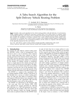 A Tabu Search Algorithm for the Split Delivery Vehicle