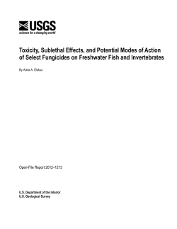 Toxicity, Sublethal Effects, and Potential Modes of Action of Select