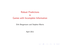 Robust Predictions in Games with Incomplete Information