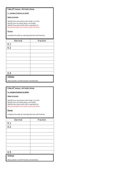 Decimal Fraction Decimal Fraction