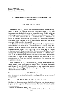 A CHARACTERIZATION OF ORIENTED GRASSMANN MANIFOLDS