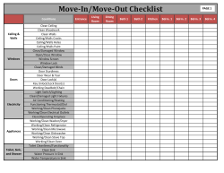 Move-In/Move-Out Checklist