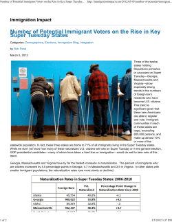 Number of Potential Immigrant Voters on the Rise in
