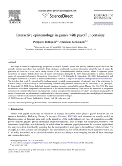 Interactive epistemology in games with payoff uncertainty
