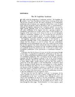 EDITORIAL The Di Guglielmo Syndrome ) is