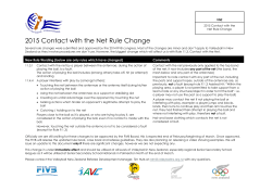 2015 Contact with the Net Rule Change