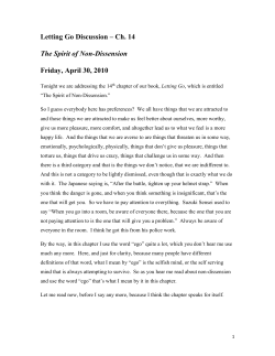 Ch. 14 The Spirit of Non-Dissension