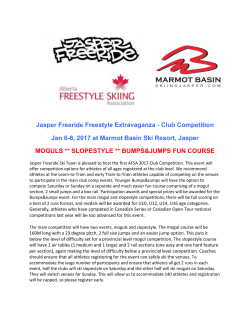 Jasper Freeride Freestyle Extravaganza - Club Competition Jan 6