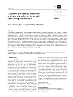 Outcome probability modulates anticipatory