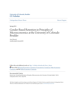 Gender-Based Retention in Principles of Microeconomics at the