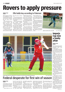 Federal desperate for first win of season