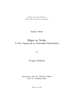 Edges as Nodes - THI - Leibniz Universit&auml;t Hannover