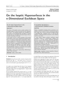 On the Isoptic Hypersurfaces in the n