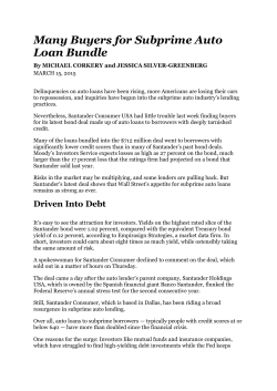 Many Buyers for Subprime Auto Loan Bundle