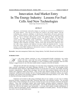 Innovation And Market Entry In The Energy