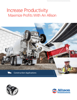 Increase Productivity - Allison Transmission