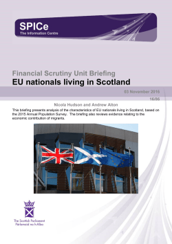 EU nationals living in Scotland