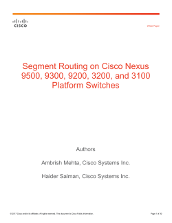 Segment Routing on Cisco Nexus 9500, 9300, 9200, 3200, and