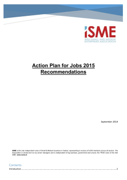 The next Action Plan for Jobs must be primarily focused on
