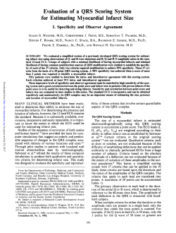 Evaluation of a QRS Scoring System for Estimating