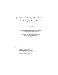 Queueing Network Modeling of Human Performance in