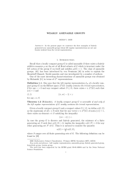 WEAKLY AMENABLE GROUPS 1. Introduction. Recall that a locally