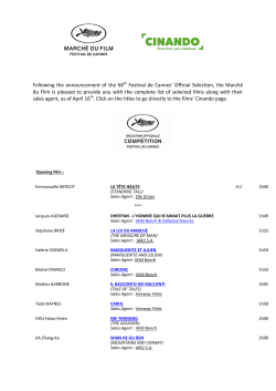 Following the announcement of the 68th Festival de