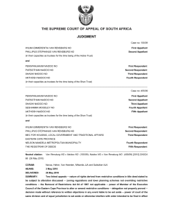 IN THE SUPREME COURT OF APPEAL OF SOUTH AFRICA