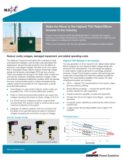 Make the Move to the Highest TOV Rated Elbow Arrester in the