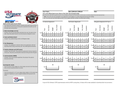Spirit of the Game Score Sheet 0* 1 2 3 4* 0* 1 2 3 4