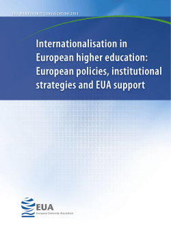 European policies, institutional strategies and EUA support