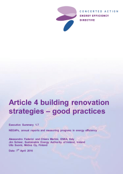 Article 4 building renovation strategies &ndash; good practices